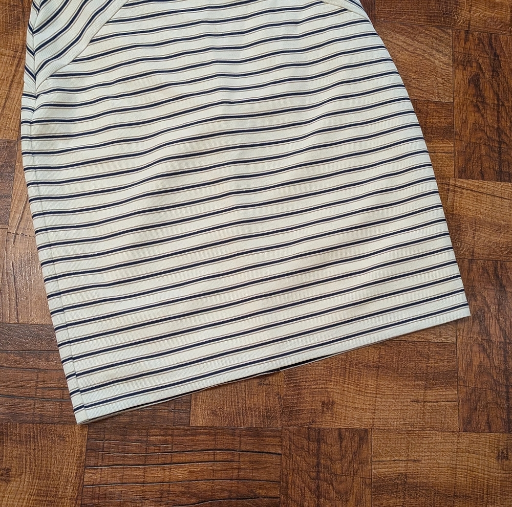 Ann Taylor Size 4P Petite Striped Fitted Cap Sleeve Women's Dress - Picture 4 of 7